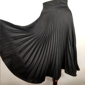 Rare Loewe wool skirt accordion pleat dramatic swing warm winter S 40 FIRM